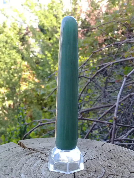 Bâton de massage acupression en Aventurine verte du Brésil Grade A ++++ Bâton de massage en Aventurine verte du Brésil Grade