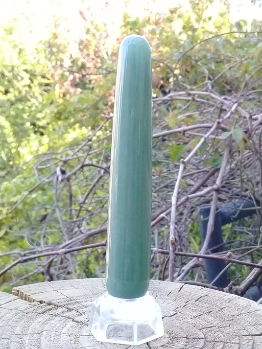 Bâton de massage acupression en Aventurine verte du Brésil Grade A ++++ Bâton de massage en Aventurine verte du Brésil Grade