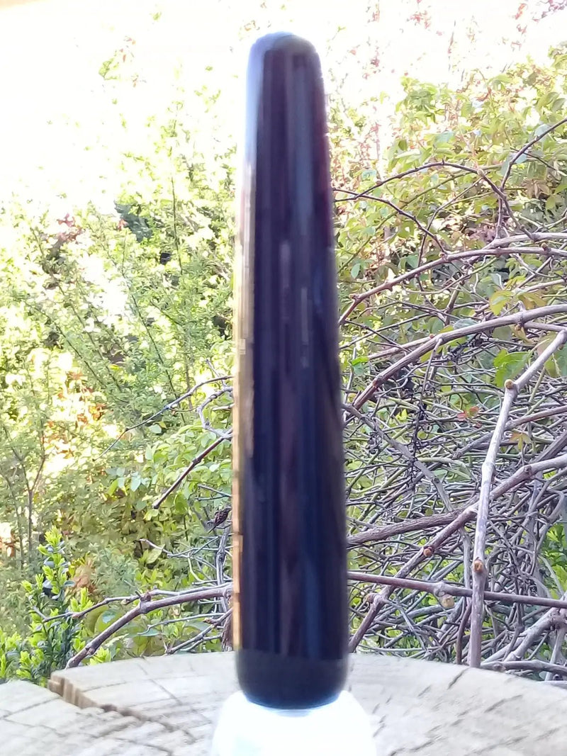 Load image into Gallery viewer, Bâton de massage acupression en Obsidienne du Mexique Grade A ++++ Bâton de massage en Obsidienne noir du Mexique
