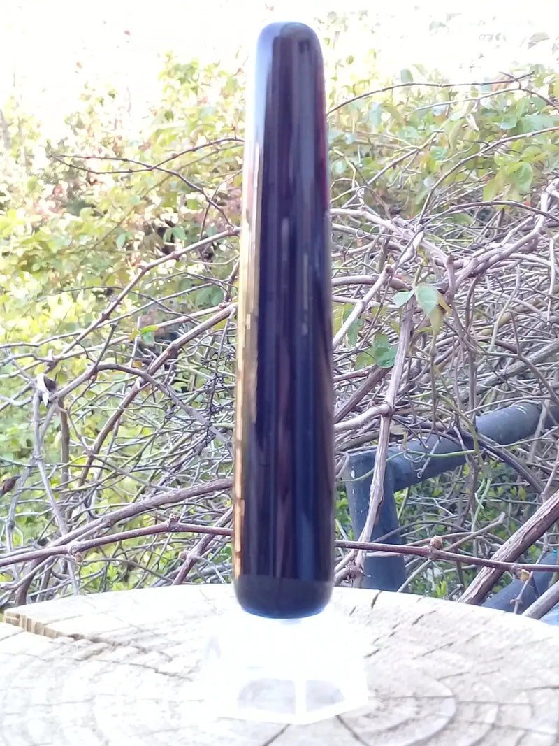 Load image into Gallery viewer, Bâton de massage acupression en Obsidienne du Mexique Grade A ++++ Bâton de massage en Obsidienne noir du Mexique

