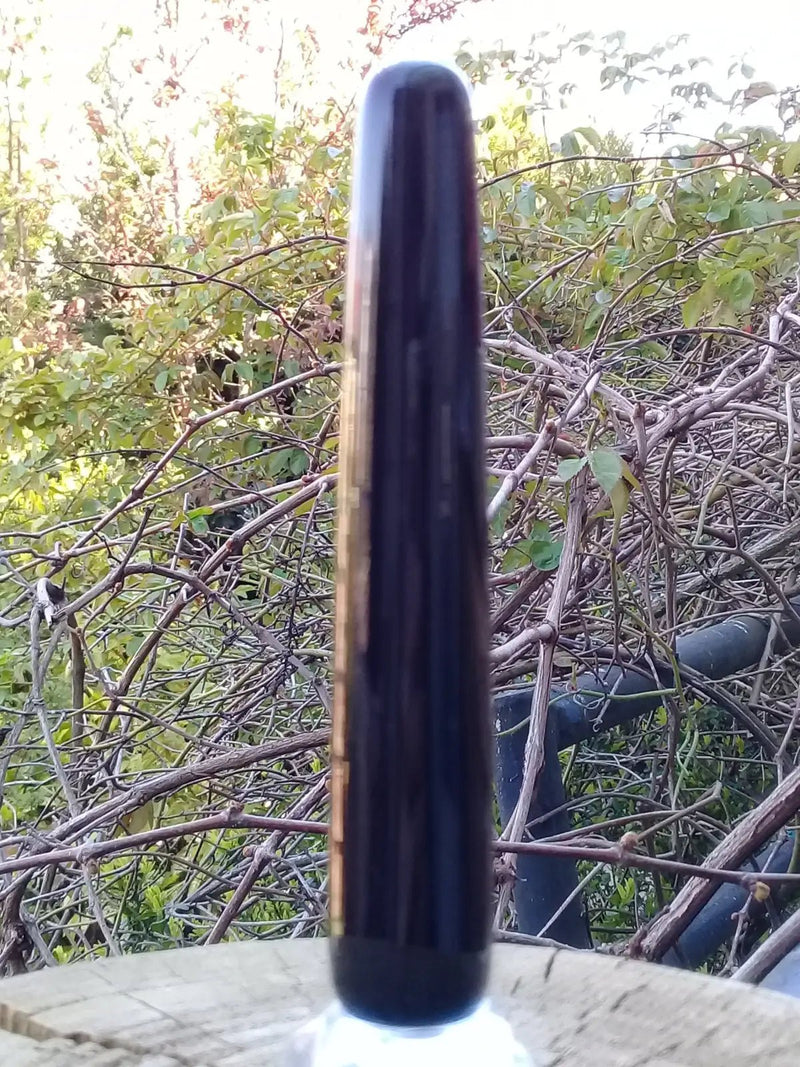 Load image into Gallery viewer, Bâton de massage acupression en Obsidienne du Mexique Grade A ++++ Bâton de massage en Obsidienne noir du Mexique
