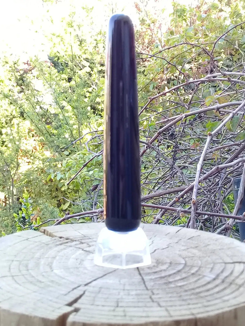Load image into Gallery viewer, Bâton de massage acupression en Obsidienne du Mexique Grade A ++++ Bâton de massage en Obsidienne noir du Mexique
