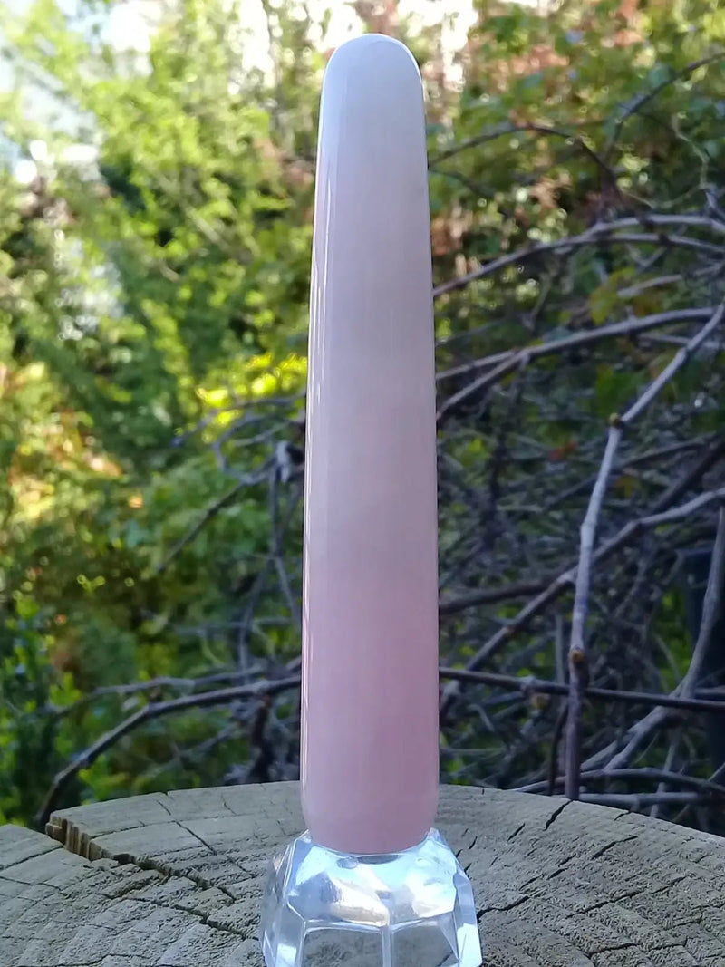 Load image into Gallery viewer, Bâton de massage acupression en Quartz rose du Brésil Grade A ++++ Bâton de massage en quartz rose du Brésil
