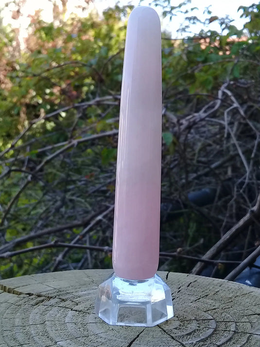 Bâton de massage acupression en Quartz rose du Brésil Grade A ++++ Bâton de massage en quartz rose du Brésil Dans la besace du p'tit Poucet   