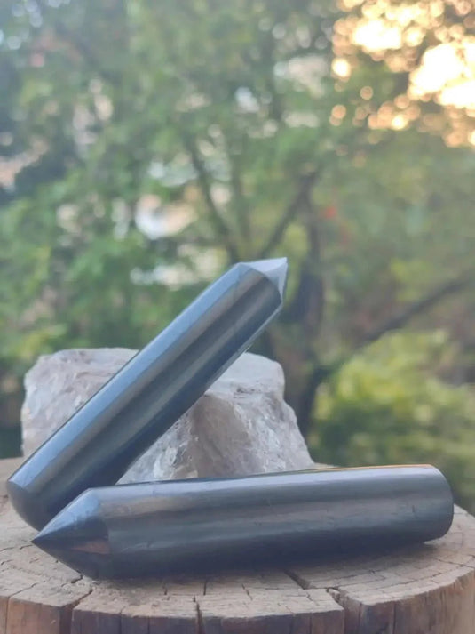 Bâton de massage En Shungite de Carélie modèle 1 pointe Bâton de massage en Shungite