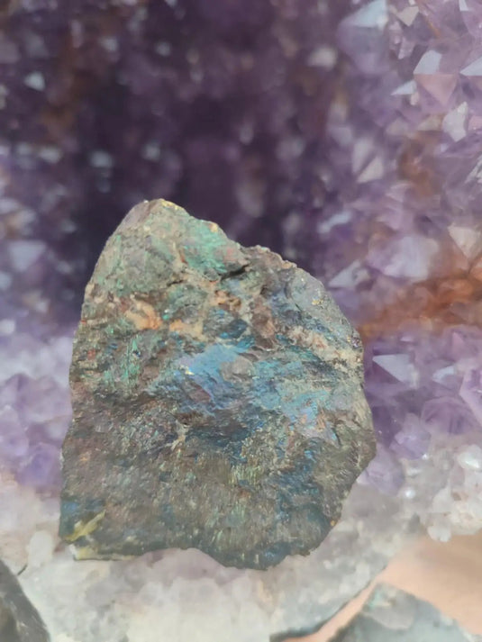 Bornite de Butte Montana - Pierre brute - Grade Prémium - Pierre de Transformation Bornite iridescente du Montana