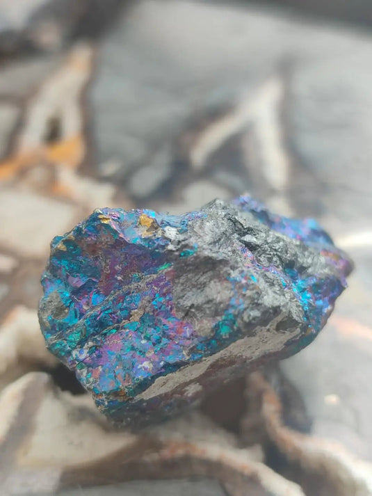 Bornite de Butte Montana - Pierre brute - Grade Prémium - Pierre de Transformation Bornite iridescente du Montana