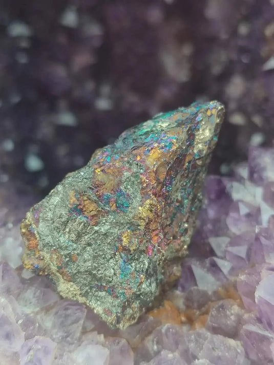 Bornite de Butte Montana - Pierre brute - Grade Prémium - Pierre de Transformation Bornite iridescente du Montana