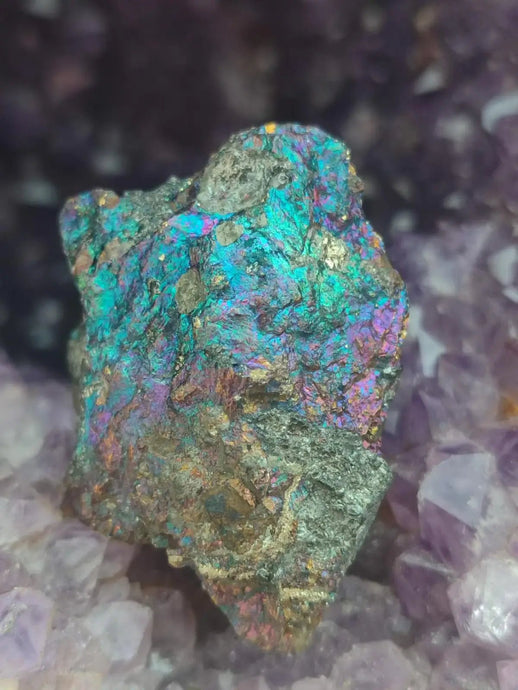 Bornite de Butte Montana - Pierre brute - Grade Prémium - Pierre de Transformation Bornite iridescente du Montana