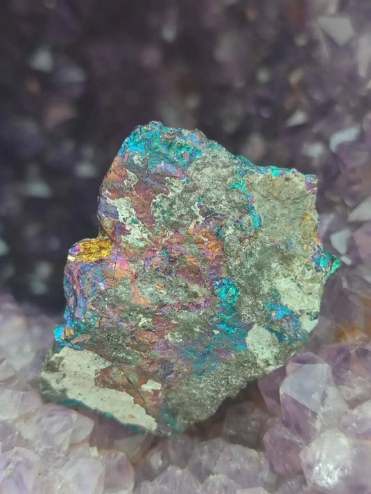 Bornite de Butte Montana - Pierre brute - Grade Prémium - Pierre de Transformation Bornite iridescente du Montana