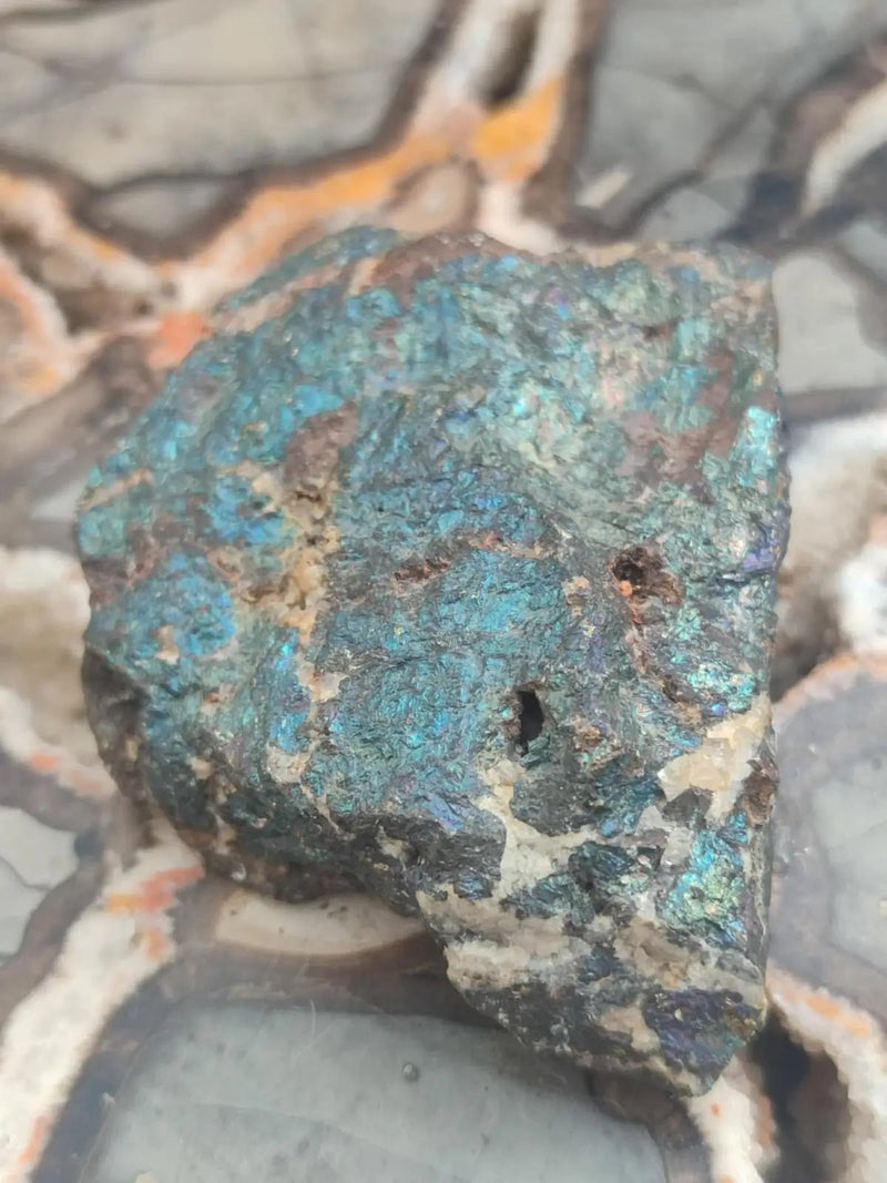 Load image into Gallery viewer, Bornite de Butte Montana - Pierre brute - Grade Prémium - Pierre de Transformation Bornite iridescente du Montana
