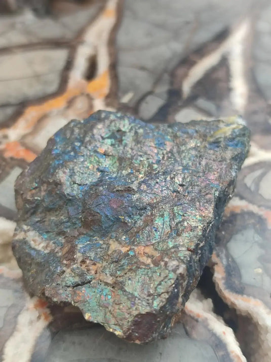 Bornite de Butte Montana - Pierre brute - Grade Prémium - Pierre de Transformation Bornite iridescente du Montana