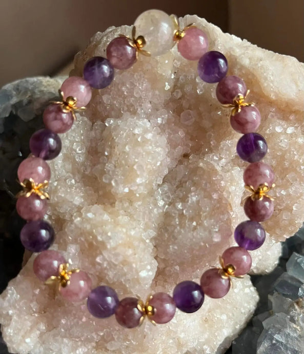 Bracelet apaisement & sérénité en perles minérales naturelles et authentiques Bracelet apaisement & sérénité