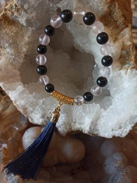 Bracelet douceur & protection en perles minérales naturelles et authentiques Bracelet douceur et protection