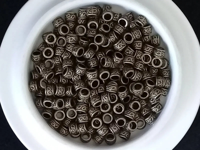 Load image into Gallery viewer, Breloque perle couleur Bronze ancien 5mm X 4mm Prix perle à l’unité Diamètre 4mm Perles breloque couleur Bronze ancien 5mm X 4mm
