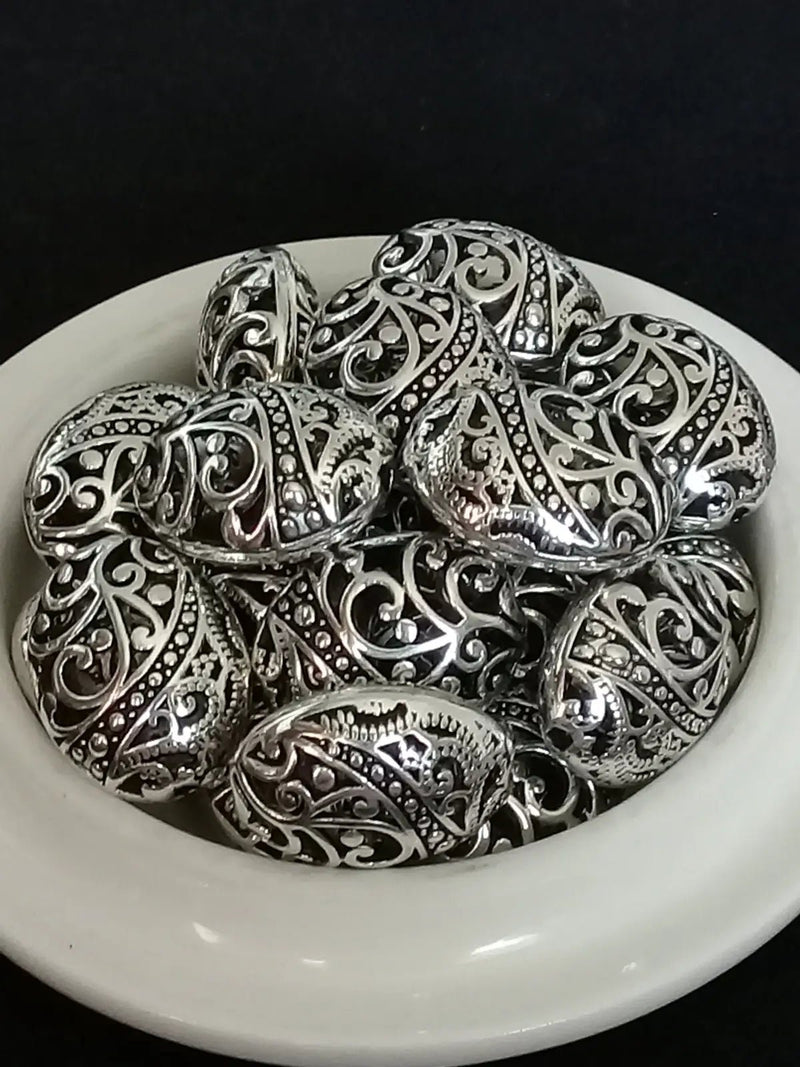 Chargez l'image dans la visionneuse de la galerie, Breloque perle ovale Divers coloris 22mm X 18mm X 12mm Prix perle à l’unité Perles breloque ovale Divers coloris
