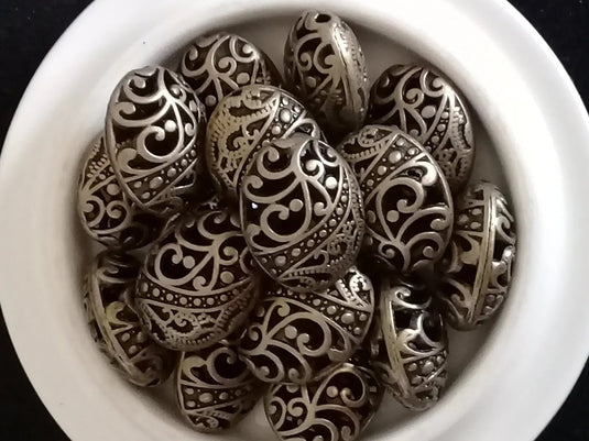 Breloque perle ovale Divers coloris 22mm X 18mm X 12mm Prix perle à l’unité Perles breloque ovale Divers coloris