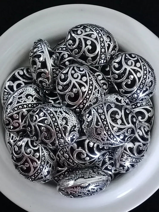 Breloque perle ovale Divers coloris 22mm X 18mm X 12mm Prix perle à l’unité Perles breloque ovale Divers coloris