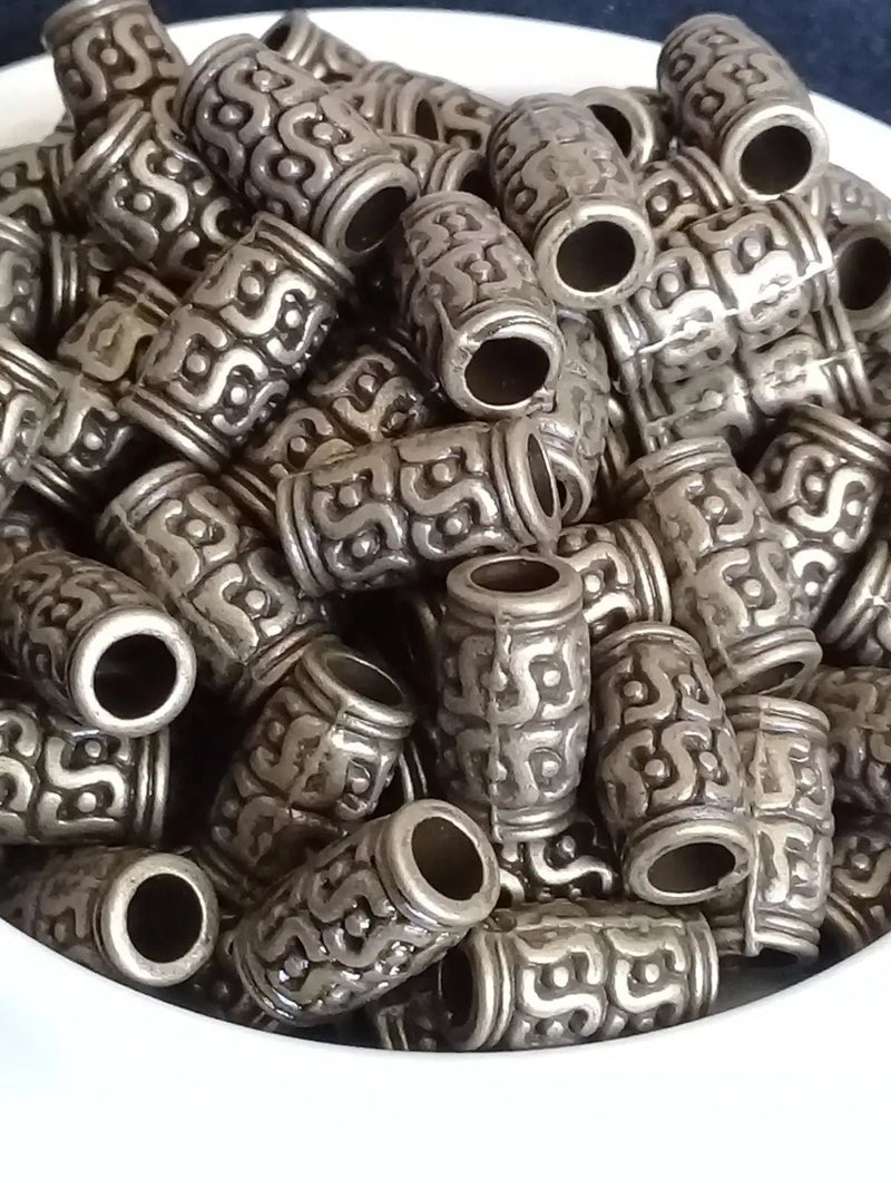 Load image into Gallery viewer, Breloque perle tube couleur Bronze ancien 12mm X 7mm Prix perle à l’unité Diamètre 7mm Perles tube couleur Bronze ancien
