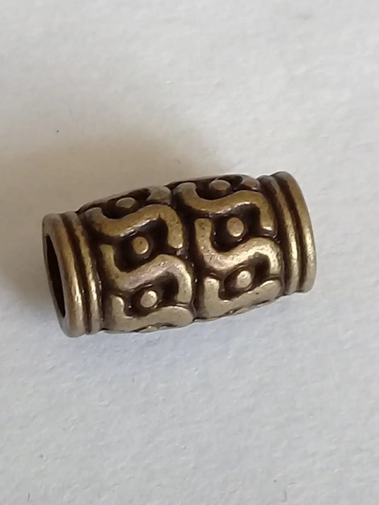 Breloque perle tube couleur Bronze ancien 12mm X 7mm Prix perle à l’unité Diamètre 7mm Perles tube couleur Bronze ancien