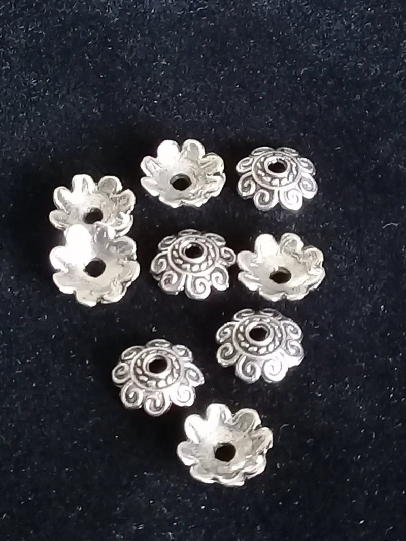 Load image into Gallery viewer, Breloques séparatifs couleur Argent Diam: 8mm Prix à l’unité Breloques séparatifs couleur Argent Diam: 8mm
