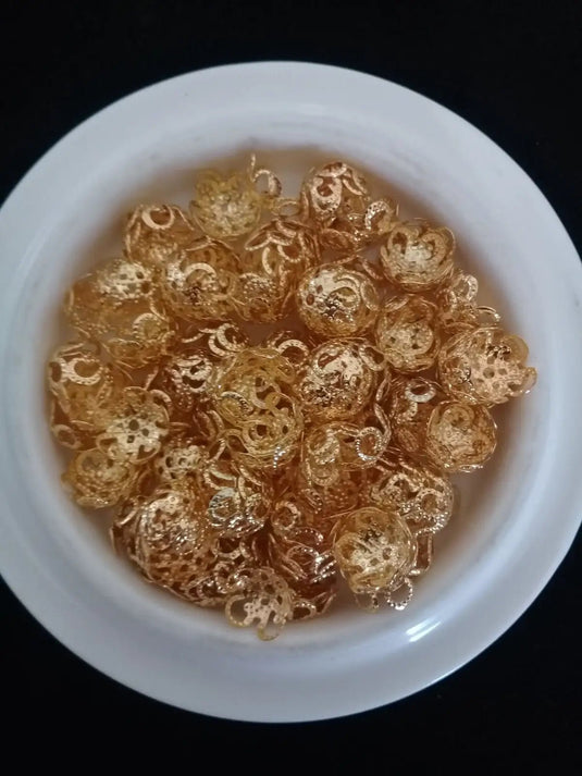 Breloques séparatifs couleur Or Diam: 8mm Prix à l’unité Breloques séparatifs couleur Or pour perles Diam: 8mm