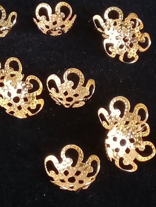 Breloques séparatifs couleur Or Diam: 8mm Prix à l’unité Breloques séparatifs couleur Or pour perles Diam: 8mm