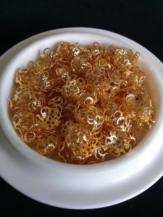 Breloques séparatifs couleur Or Diam: 8mm Prix à l’unité Breloques séparatifs couleur Or pour perles Diam: 8mm