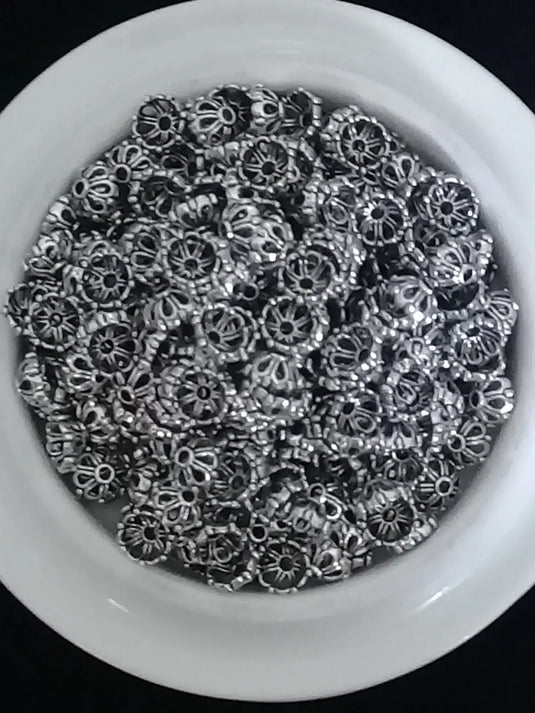 Breloques séparatifs perles couleur argent Diam: 6mm Prix à l’unité Breloques séparatifs couleur Argent Diam: 6mm