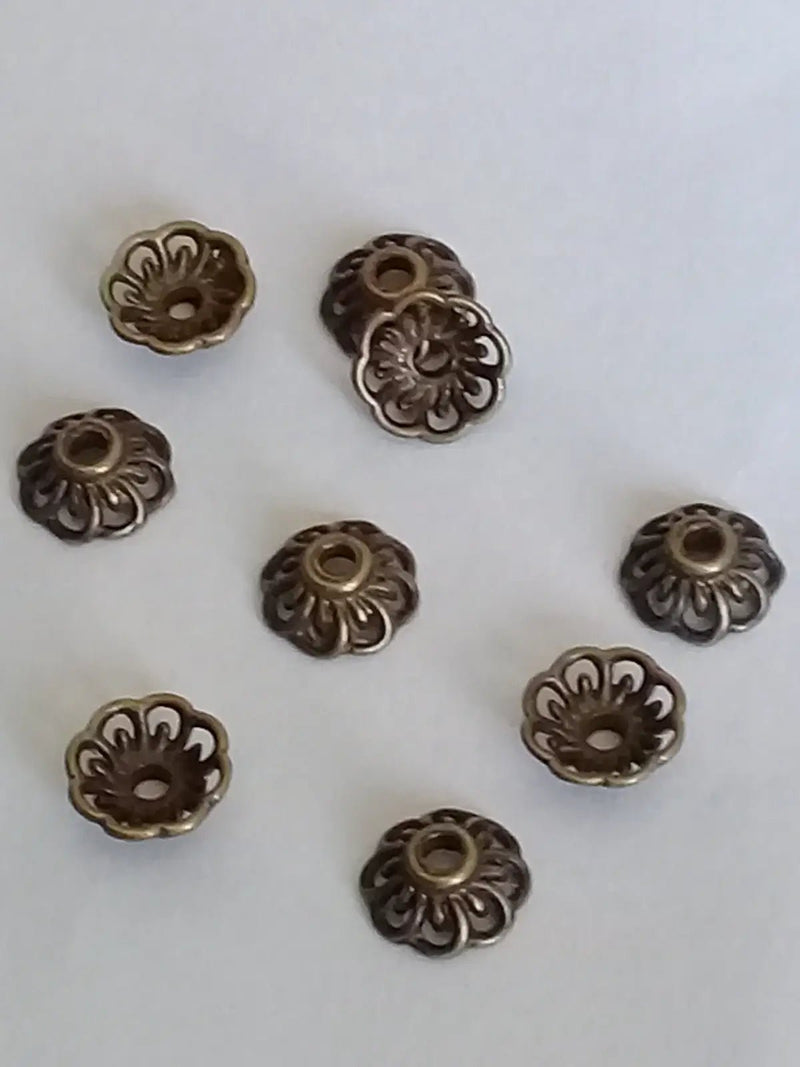 Chargez l'image dans la visionneuse de la galerie, Breloques séparatifs perles couleur Bronze ancien Prix à l’unité Breloques séparatif perles pour collier et bracelet couleur Bronze ancien
