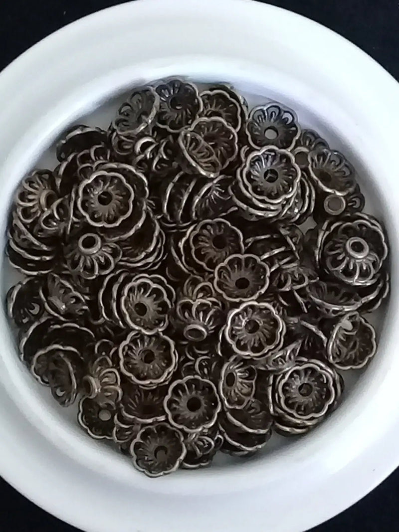 Chargez l'image dans la visionneuse de la galerie, Breloques séparatifs perles couleur Bronze ancien Prix à l’unité Breloques séparatif perles pour collier et bracelet couleur Bronze ancien
