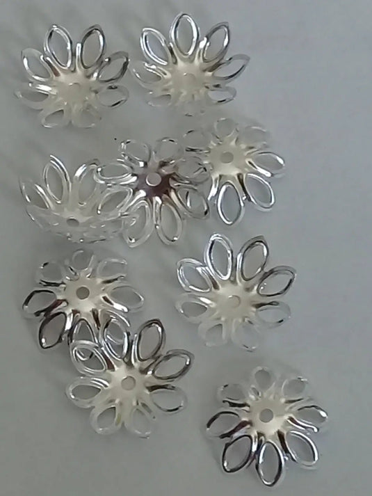 Breloques séparatifs perles Divers coloris Diamètre 15mm Prix à l’unité Diamètre 15mm / Argent Breloques séparatifs perles divers coloris