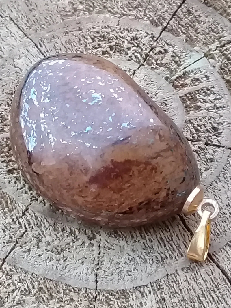 Load image into Gallery viewer, Bronzite de Birmanie pendentif Grade A++++ Fourni avec cordon Bronzite de Birmanie pendentif Dans la besace du p&#39;tit Poucet   
