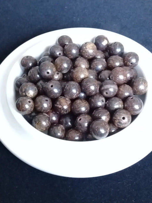 Bronzite de Birmanie perle Grade A++++ Prix perle à l’unité Diamètre 8mm Bronzite de Birmanie perles 8mm