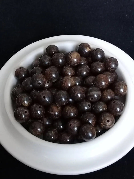 Bronzite de Birmanie perle Grade A++++ Prix perle à l’unité Diamètre 8mm Bronzite de Birmanie perles 8mm