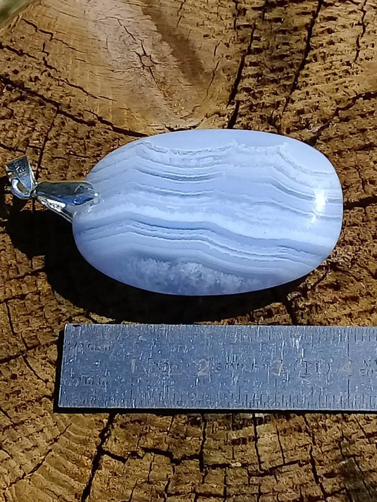 Calcédoine bleue pendentif Grade A ++++ Calcédoine bleue pendentif