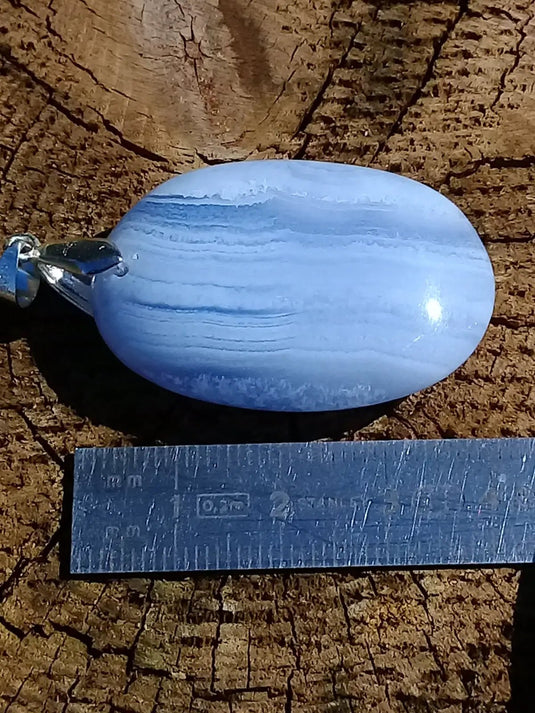 Calcédoine bleue pendentif Grade A ++++ Calcédoine bleue pendentif