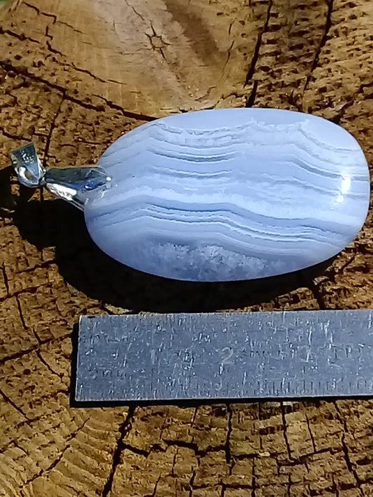 Calcédoine bleue pendentif Grade A ++++ Calcédoine bleue pendentif