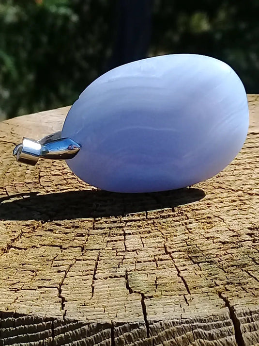 Calcédoine bleue pendentif Grade A ++++ Calcédoine bleue pendentif