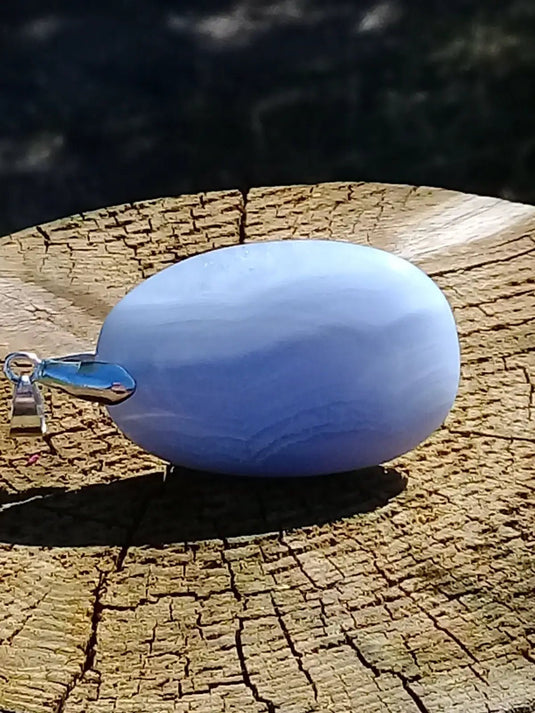 Calcédoine bleue pendentif Grade A ++++ Calcédoine bleue pendentif