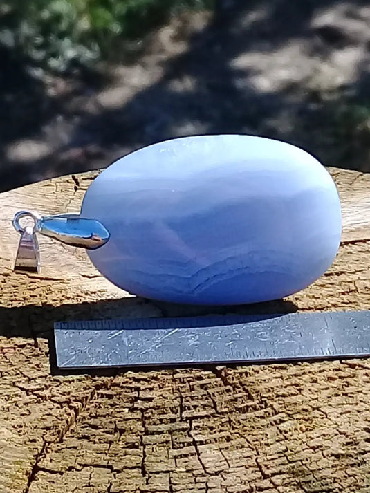 Calcédoine bleue pendentif Grade A ++++ Calcédoine bleue pendentif