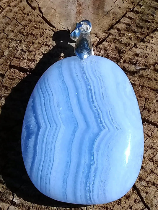 Calcédoine bleue pendentif Grade A ++++ Calcédoine bleue pendentif