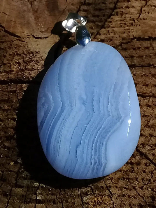 Calcédoine bleue pendentif Grade A ++++ Calcédoine bleue pendentif