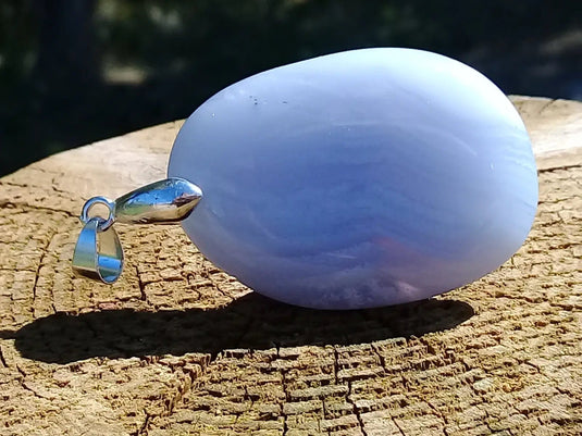 Calcédoine bleue pendentif Grade A ++++ Calcédoine bleue pendentif