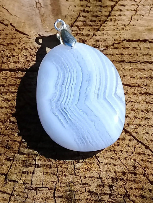 Calcédoine bleue pendentif Grade A ++++ Calcédoine bleue pendentif