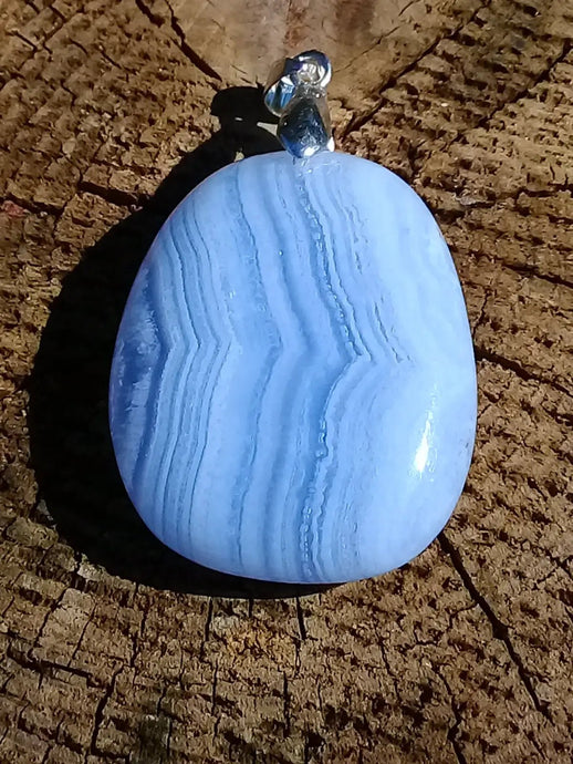 Calcédoine bleue pendentif Grade A ++++ Calcédoine bleue pendentif