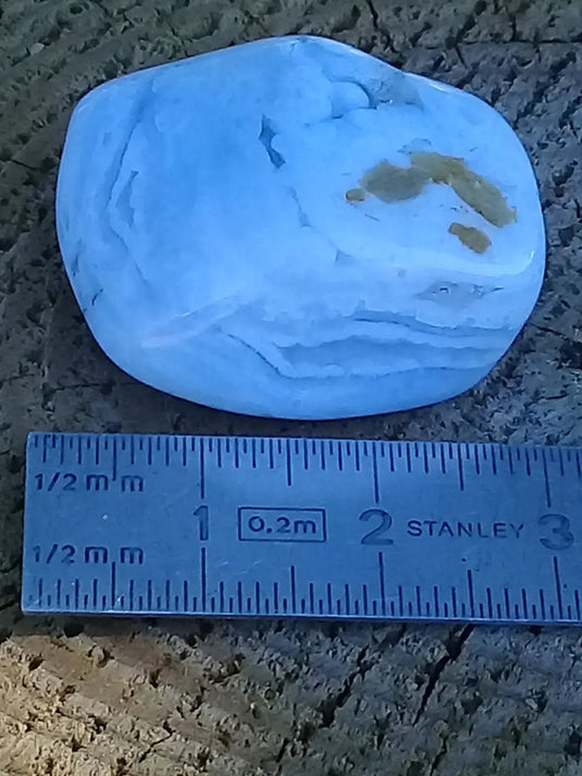 Calcédoine bleue pierre roulée Grade A +++ Calcédoine bleue pierre roulée