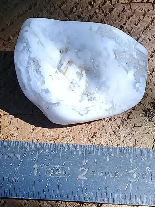 Calcédoine bleue pierre roulée Grade A +++ Calcédoine bleue pierre roulée