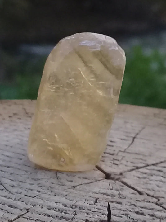 Calcite miel de France pierre roulée Grade A++++ Calcite miel de France pierre roulée Dans la besace du p'tit Poucet   