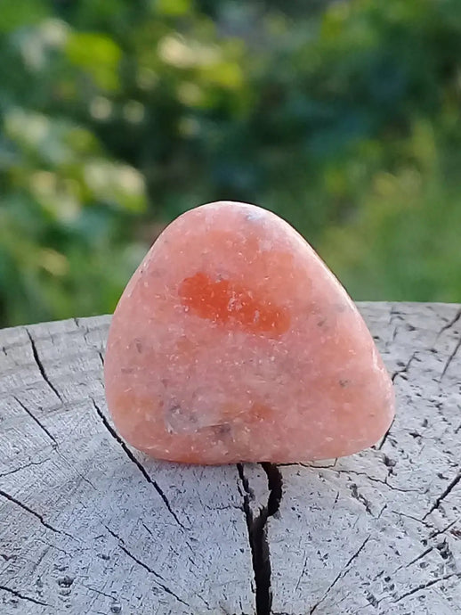 Calcite orange de France ^pierre roulée Grade A+++ Calcite orange de France pierre roulée